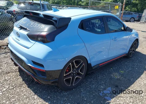 2022 Hyundai Veloster N z USA, uszkodzony, nr VIN KMHT36AH9NU015281